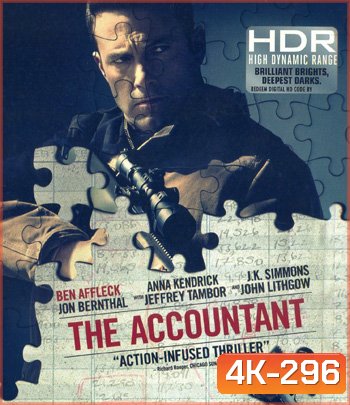 4K - The Accountant (2016) อัจฉริยะคนบัญชีเพชฌฆาต - แผ่นหนัง 4K UHD