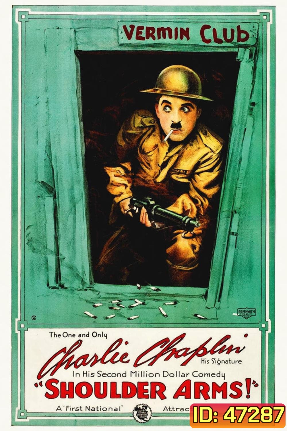 Shoulder Arms (1918) กองพันทหารราบ (ชาลี แชปลิน)